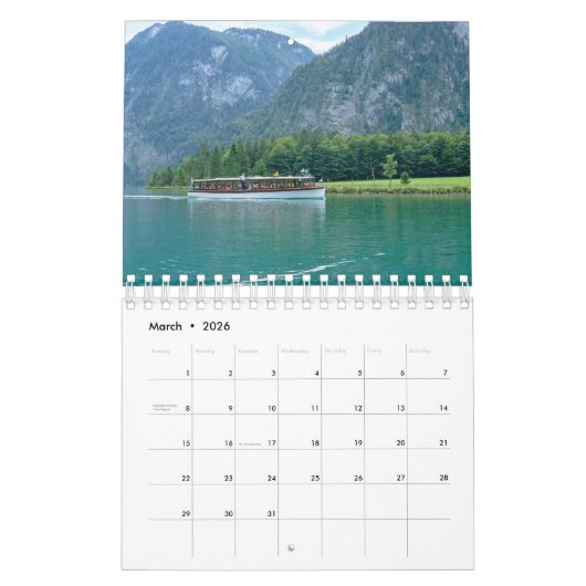 水の上 – ボート、船、海のフェリー カレンダー (3月 2026)