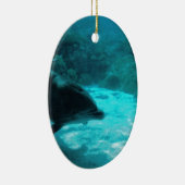 水の下のイルカ セラミックオーナメント (右)