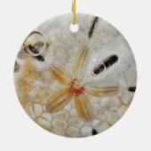水の下の砂ドル セラミックオーナメント (裏面)