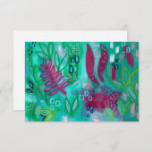 水の下感謝していであなた/ノートカード サンキューカード (正面/裏面)