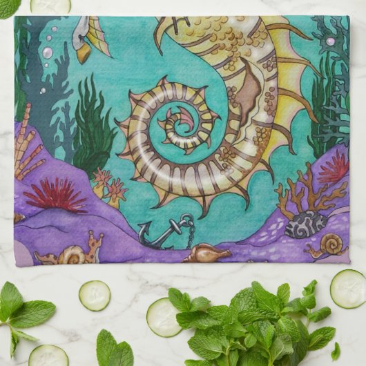 水の下 キッチンタオル (折り畳み)