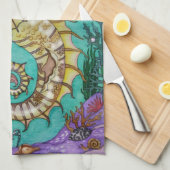 水の下 キッチンタオル (四つ折り)