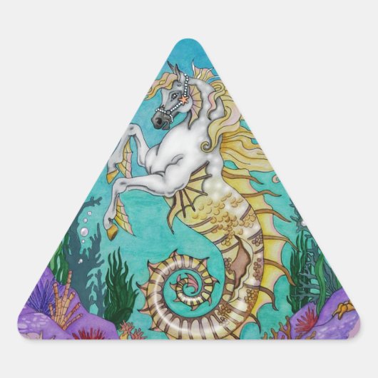 水の下 三角形シール (正面)