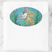 水の下 楕円形シール (バッグ)