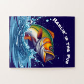 水の中から魚を取り出す – おもしろい ジグソーパズル (横)