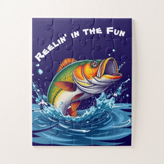 水の中から魚を取り出す – おもしろい ジグソーパズル (縦)