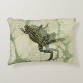 水の中で勝利するヒキガエル アクセントクッション (正面)