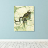 水の中で勝利するヒキガエル キャンバスプリント (インサイチュ (ウッドフロア))