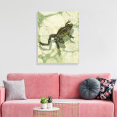 水の中で勝利するヒキガエル キャンバスプリント (インサイチュ (リビング))