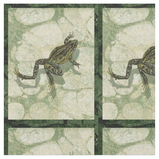 水の中で勝利するヒキガエル ファブリック (クローズアップ)