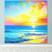 「水の中に何があるか」 キャンバスプリント (インサイチュ (ウッドフロア))