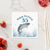 水の中に大きな魚35th誕生日パーティナプキンス スタンダードカクテルナプキン (インサイチュ)