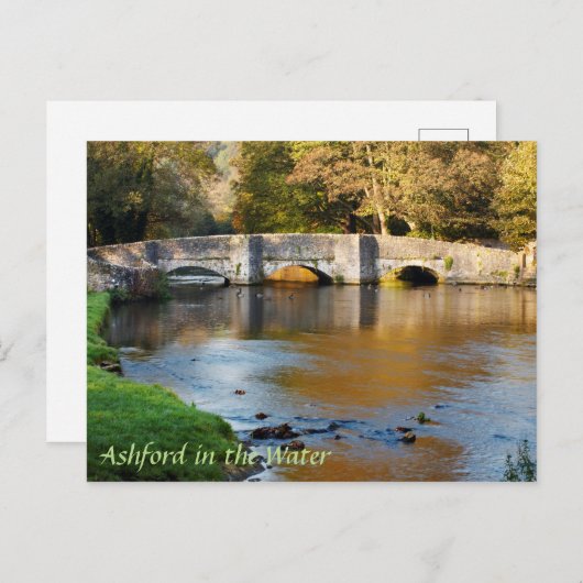 水の中のアッシュフォード ダービーシャー州のお土産写真 ポストカード (正面/裏面)
