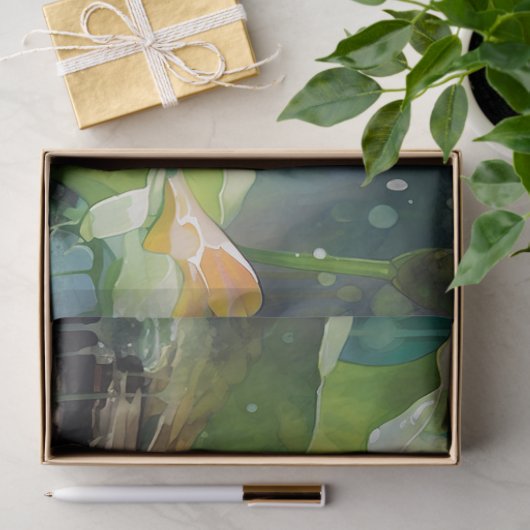 水の中のカエルの色4 Decopage紙 薄葉紙 (ギフト)