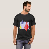 水の中のカラフルな魚たち Tシャツ (正面フル)