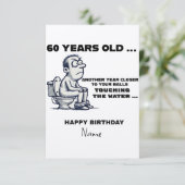 水の中のボール、面白い60歳の誕生日カードに (スタンド正面)
