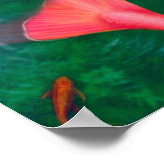 水の中のポスター – ファンタジー人魚,湖 ポスター (角)