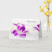 水の中のラン考えドとキャンドル カード (黄色い花)