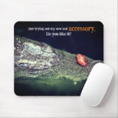 水の中のワニ マウスパッド (マウス)
