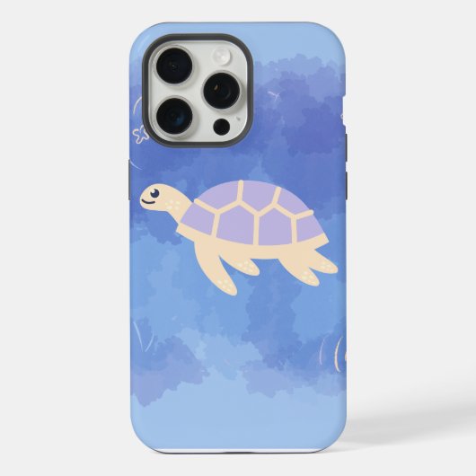 水の中の亀 iPhoneケース (裏面)