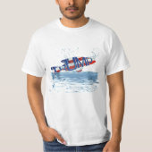 水の中の切り株の魚 Tシャツ (正面)