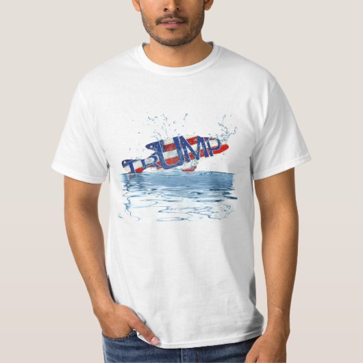 水の中の切り株の魚 Tシャツ (正面)