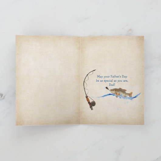 水の中の大きな魚お父さんの日 カード (内部)