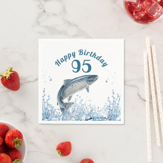 水の中の大きな魚95th誕生日パーティナプキンス スタンダードカクテルナプキン (インサイチュ)