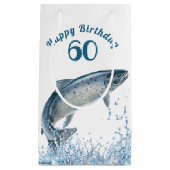 水の中の大魚60誕生日小抱き枕 スモールペーパーバッグ (正面)