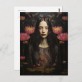 水の中の女性ユリ ポストカード (正面/裏面)