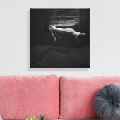 水の中の女性 キャンバスプリント (インサイチュ (リビング))