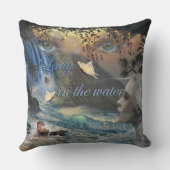 水の中の女性 クッション (裏面)