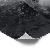 水の中の氷の上に白いホッキョクグマのハンター ポスター (角)