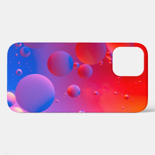 水の中の油の滴でカラフルの背景と布 Case-Mate iPhoneケース (裏面 (横))