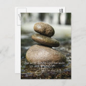 水の中の滑らかな岩Psalm 118 ポストカード (正面/裏面)