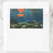 水の中の炎のシール 長方形シール (バッグ)