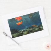 水の中の炎のシール 長方形シール (封筒)