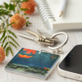 水の中の炎アクリルキーチェーン キーホルダー (正面右)