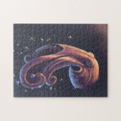 水の中の美しいタコ ジグソーパズル (横)
