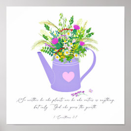 水の中の花は神の成長与えを可能にする ポスター