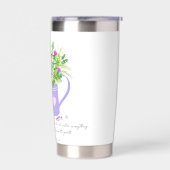 水の中の花は神の成長与えを可能にする 保温保冷タンブラー (左面)