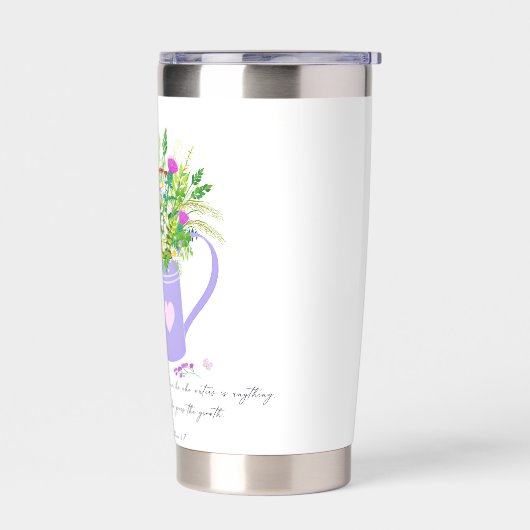 水の中の花は神の成長与えを可能にする 保温保冷タンブラー (左面)