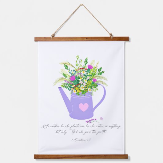 水の中の花は神の成長与えを可能にする 吊り下げ型タペストリー (正面)