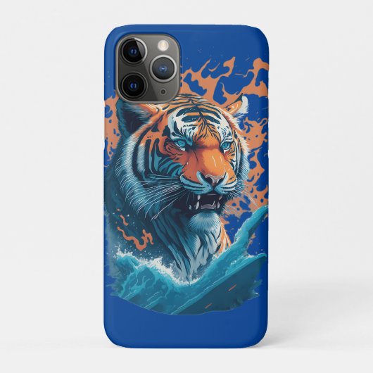 水の中の虎 - 旅行用、スーツケースタグ Case-Mate iPhoneケース (裏)