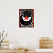 水の中の要素火の瞑想支援タトバ ポスター (キッチン)