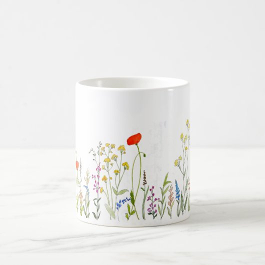 水の中の野草がコーヒーマグ コーヒーマグカップ (中央)