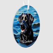 水の中の黒い研究室 オーナメント (正面)