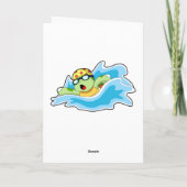 水の中を泳ぐカメ カード (裏面)