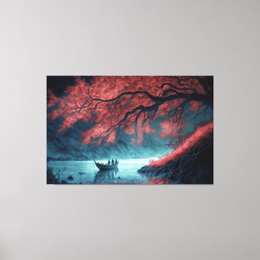 水の体に乗る船 キャンバスプリント (正面)