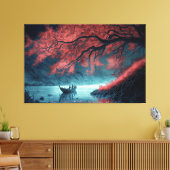 水の体に乗る船 キャンバスプリント (インサイチュ (リビング))